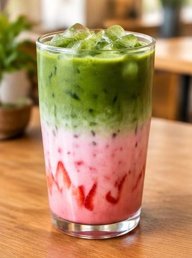 Strawberry Matchalatte